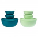 Tupperware 12-piece Blossom Lid Serve & Store Bowl Set-Green Tupperware 12-piece Blossom Lid Serve & Store Bowl Set-Green