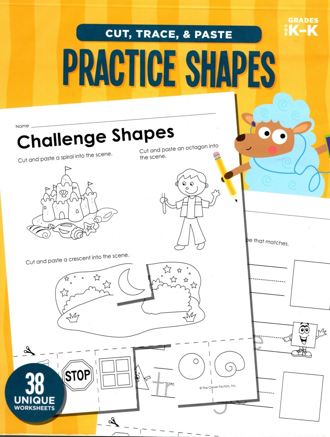 Cut, Trace, and Paste Practice Shapes - Reproducible Educational ...