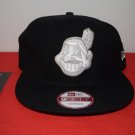 MLB New Era Cleveland Indians Chief Wahoo White Metallic Snapback Not hatclub