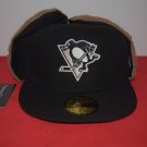 NHL New Era Pittsburgh Penguins Dog Ears Winter Fitted Hockey hat RARE not AHL