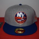 NHL New Era New York Islanders Hockey Fitted Hat WITH NHL BADGE 59fifty RARE AHL