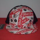 New Era Red Stripe Beer Graphic logo VINTAGE Hat Jamaica RARE not Pabst Neon