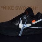 Nike X OFF-WHITE Air Max 90 Black Virgil Abloh AA7293 001 NEW RARE Mens sneakers