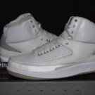 Air Jordan 2 25th Anniversary Silver White Pure Money Shoes 385475 101