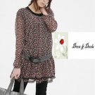 Chiffon Boat Neck Long Sleeve Blouse