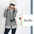Cotton Shirt with Jumper Look Blouse