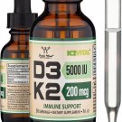 Vitamin D3 K2 5,000 IU Liquid Drops (5,000 IU of D3 and 200mcg of 99.9% All Vitamin D3 K2 5,000 IU Liquid Drops (5,000 IU of D3 and 200mcg of 99.9% All