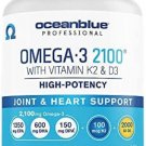 Oceanblue Professional Omega-3 2100 with Vitamin K2 and Vitamin D3-60 Count