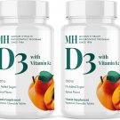 MICHAEL'S Health Naturopathic Programs Vitamin D3 with K2 - 90 Chewable Tablets, Pack of 2 MICHAEL'S Health Naturopathic Programs Vitamin D3 with K2 - 90 Chewable Tablets, Pack of 2