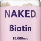 NAKED Biotin 10,000mcg - Max Strength Vitamin B7 Supplement for Healthy Hair, Skin