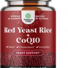 Red Yeast Rice with CoQ10 Supplement - Advanced Healthy Heart & Healthy Cholesterol