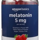 Amazon Basics Melatonin, Sleep Support Gummies, Strawberry Flavor, 5mg, 120 Count