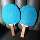 2x Vintage Halex Ping Pong Paddles tennis paddle raquet wooden blue
