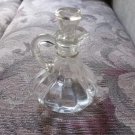 Vintage Cruet with Stopper Pressed Glass decanter Vtg Glass