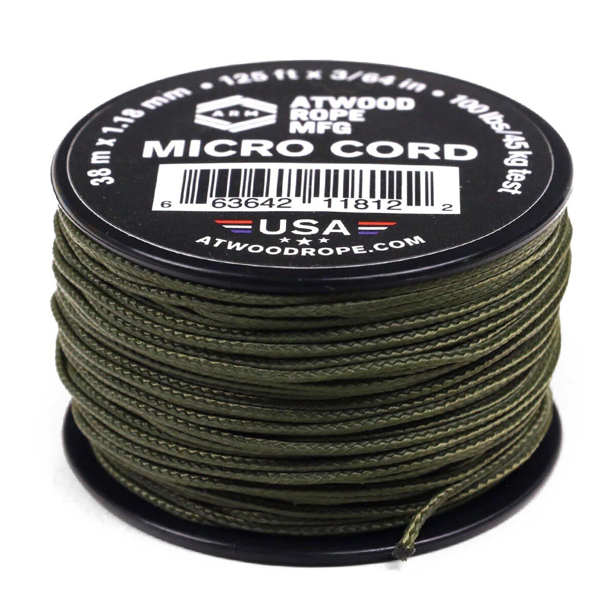 ATWOOD USA braided Micro Cord 1.18mm 28 colours small batch - 5m, 10m, 20m, 38m