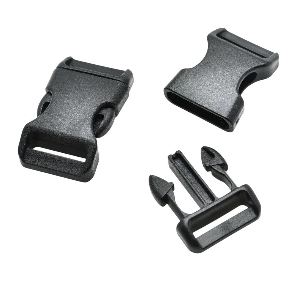 3/4" (20mm) Colorful Contoured Curved Side Snap Release Plastic Buckles Paracord