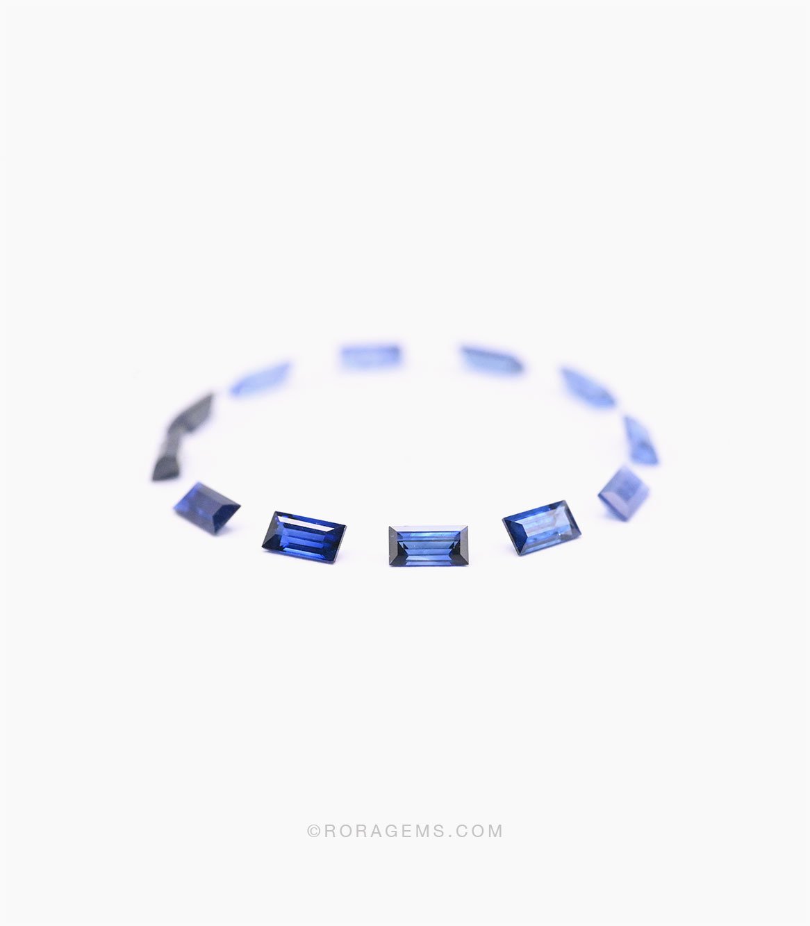 Baguette Blue Sapphire Melee Gems
