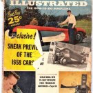 Mechanix Illustrated Magazine August 1957 – Preview of 1958 Cars, How-To, Vintage DIY Collectible