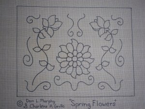 Spring Flowers rug hooking pattern