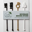 Mr. and Mrs. Wedding Swizzle Stick Set of 4, Reception, Favors Mr. and Mrs. Wedding Swizzle Stick Set of 4, Reception, Favors