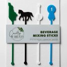 Kentucky Swizzle Stick Set of 4, Bluegrass State, Horses