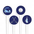 Golf Swizzle Stick/Drink Stirrer Set of 4, Tee Time, Golf Clubs, Golf Love