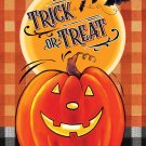 Halloween Happy Jack-o-Lantern Garden/Yard Flag, 12.5" x 18", Buffalo Plaid