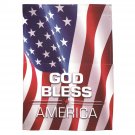 God Bless America Red White & Blue Patriotic Garden Flag, Stars and Stripes