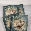 Pacific Ocean Stone Coaster Set of 4, Coastal, Nautical, Birthday, Housewarming