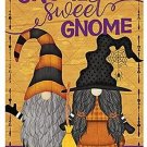 Halloween Gnome Sweet Gnome Garden Flag, 12.5" x 18", Halloween Witch, Spooky