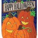Happy Halloween Jack-o-Lanterns Garden/Yard Flag, 12.5" x 18", Outdoor Decor