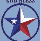 God Bless Texas Large Garden Flag, 29" x 42", Red White & Blue, Texas Star