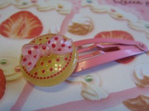 Dots and Ribbon - Yellow and Pink