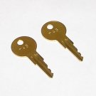 2 - T43 Replacement Keys fit Traulsen Refrigeration Equipment