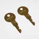 2 - B352B Replacement Keys fit Securitron Panels & Bobrick Vending Coin Boxes