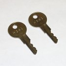 2 - Type HC91 Keys fit Acroprint ET, ETC Brown Metal Mechanical Time Stamps