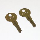 2 - C250 Replacement Keys fit Crown Forklift Ignition Switches 2 - C250 Replacement Keys fit Crown Forklift Ignition Switches