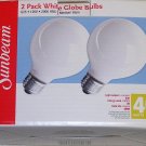 Sunbeam 40 Watt 120 Volt White Incandescent G25 Globe Bulbs Lamps 2 Pack Sunbeam 40 Watt 120 Volt White Incandescent G25 Globe Bulbs Lamps 2 Pack