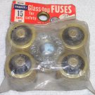 5 Pack Snapit B942 15 Amp Glass-top Plug Fuses - Buss W15 Equivalent