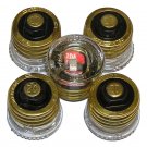 Lot of 5 Eagle Catalog 670-20 Amp Slo-Lag Glass Plug Fuses - Vintage NOS