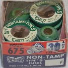 4 Pack Eagle 675 Non-Tamp Type S 30 Amp Time Delay Fuses - NOS