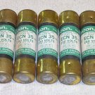 Lot of 7 Type ECN 35 Amp Econ Dual Element Time Delay Fuses FRN 35 equivalent
