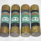 Lot of 4 Buss Fusetron FRN 60 Dual Element Time Delay Fuses 60 Amp 250 Volt