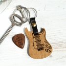 Personalized Guitar Keychain with Engraved Pick – Custom Electric Guitar Gift