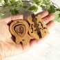 Guitar pick box custom engraving gift for guitarist, 3 wooden picks in holder