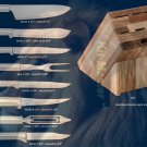 S43 Colossal Knives w/Oak Block Holiday Gift Set (Rada Cutlery)