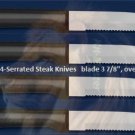 G24S Four Serrated Steak Knives Holiday Gift Set-Black Handle (Rada Cutlery)