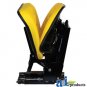 TF222YL Universal Flip-Up Tractor Seat Trapezoid Back YELLOW
