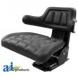 WF222BL Universal Flip-Up Tractor Seat with Arm Rest BLACK