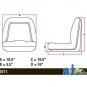 TM555YL Universal Michigan Deluxe Cushion Style Seat w/o Slide Track YELLOW